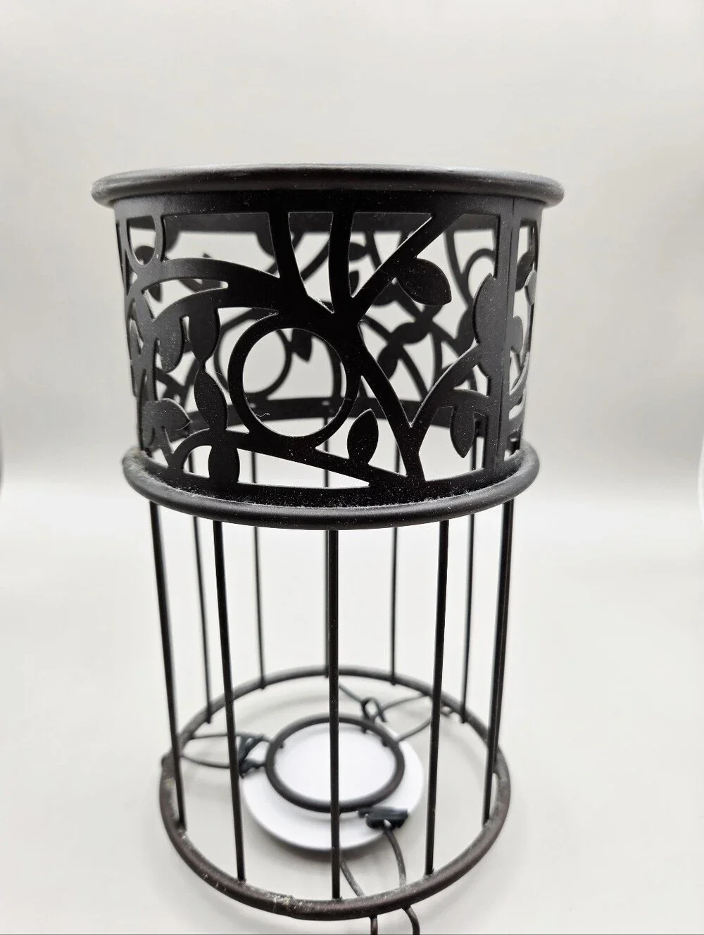 Inter Design - Decorative Brown Metal Candle Lantern, Cut-out Pattern, NWT